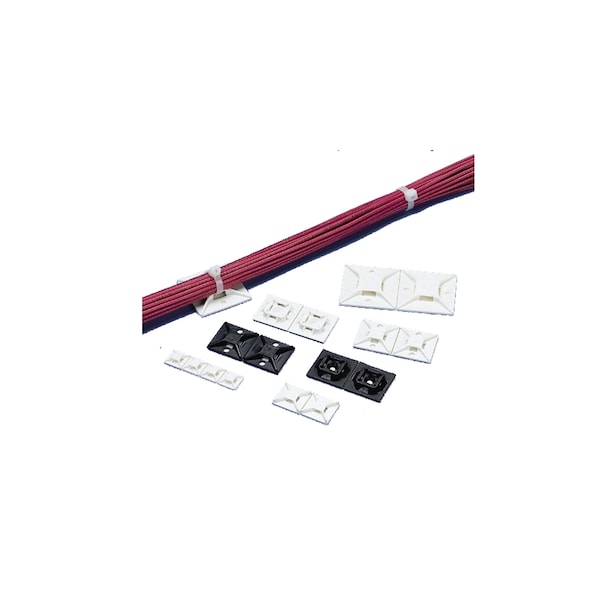 Panduit CABLE TIE MOUNT, ADH, 1.12", W, 100 PACK, ROHS, PK 100 ABM112-A-C